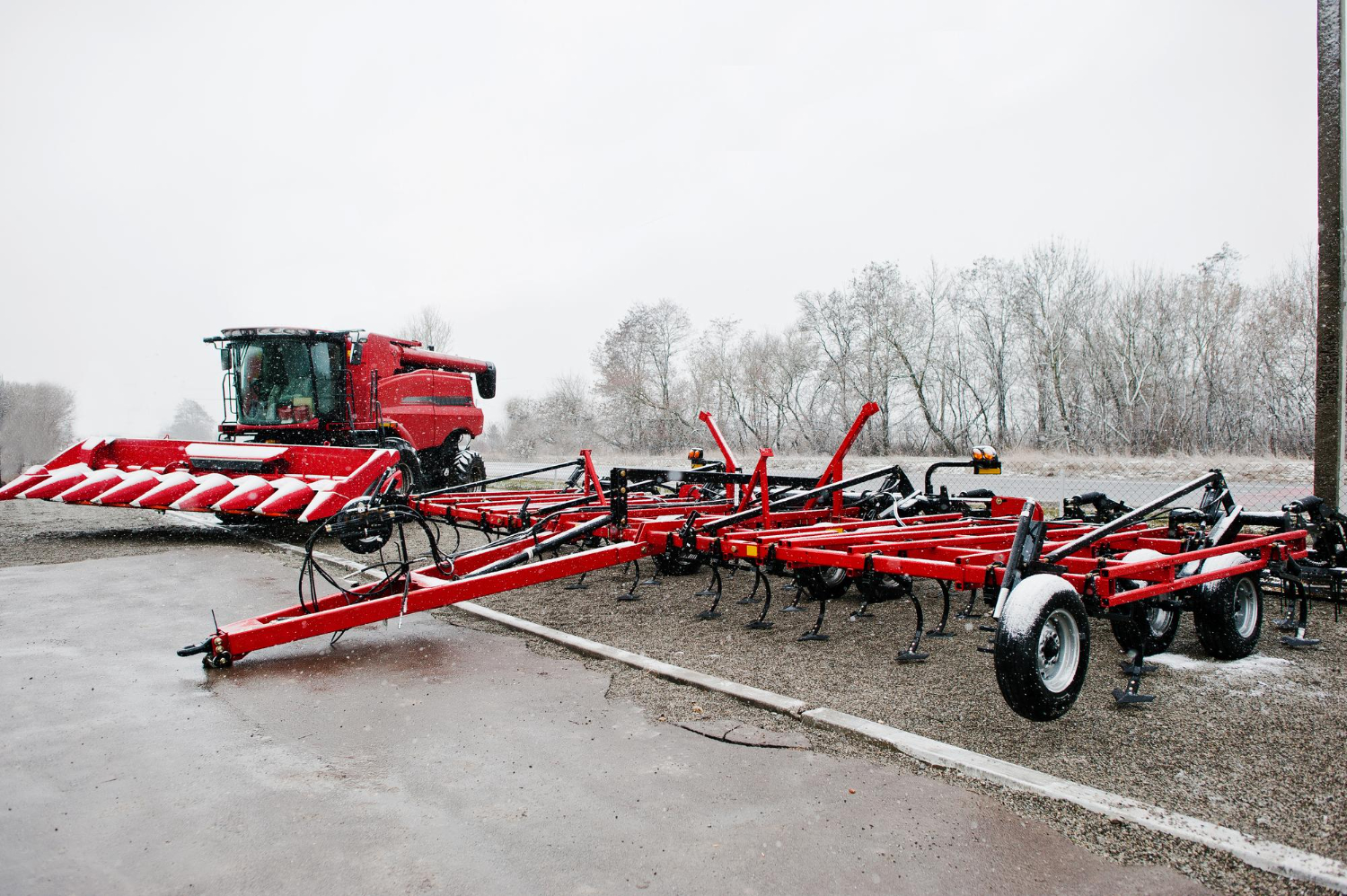 new-red-combine-with-harvester-reaper-seeder